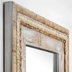Kirkland's Home Whitewashed Hand Woven Rattan Mirror- Decorative Mirrors