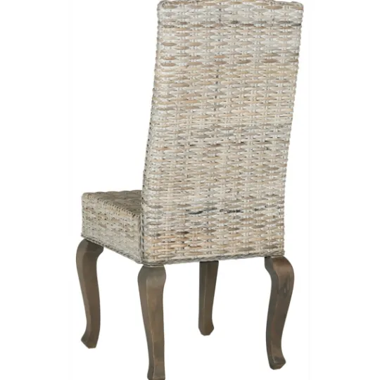 Kirkland's Home Whitewashed Kubu Rattan Dining Chairs, Set Of 2- Dining Chairs