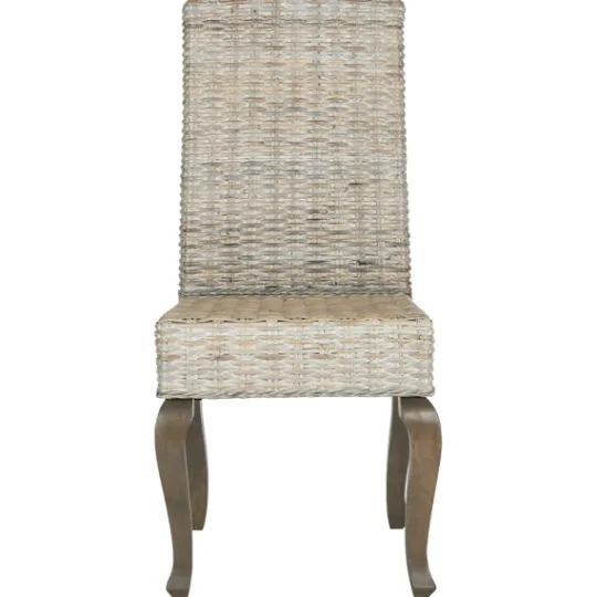 Kirkland's Home Whitewashed Kubu Rattan Dining Chairs, Set Of 2- Dining Chairs