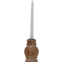 Kirkland's Home Whitewashed Wood Taper Candle Holder, 5 In.- Candle Holders