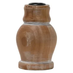 Kirkland's Home Whitewashed Wood Taper Candle Holder, 5 In.- Candle Holders
