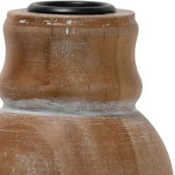 Kirkland's Home Whitewashed Wood Taper Candle Holder, 5 In.- Candle Holders