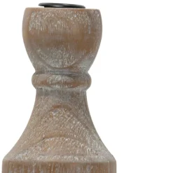Kirkland's Home Whitewashed Wood Taper Candle Holder, 9 In.- Candle Holders