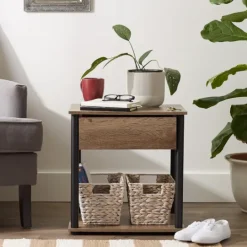 Kirkland's Home Whitewashed Woven Water Hyacinth Baskets, Set Of 2- Baskets & Boxes