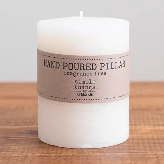 Kirkland's Home Wide Unscented Pillar Candle, 5 In.- Candles
