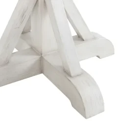 Kirkland's Home Willa White Reclaimed Pine Wood Dining Table- Dining Tables