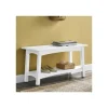 Kirkland's Home Willis Wooden Lower Shelf Bench- Benches & Ottomans