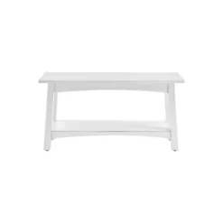 Kirkland's Home Willis Wooden Lower Shelf Bench- Benches & Ottomans