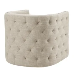 Kirkland's Home Wilson Tufted Cream Swivel Accent Chair- Accent Chairs
