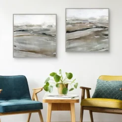 Kirkland's Home Windblown Sands Framed Canvas Art Prints, Set Of 2- Framed Art