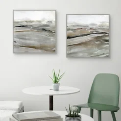 Kirkland's Home Windblown Sands Framed Canvas Art Prints, Set Of 2- Framed Art