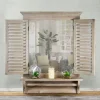 Kirkland's Home Window Shutter Mirror With Shelf And Towel Rod- Decorative Mirrors
