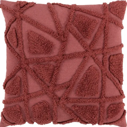 Kirkland's Home Wine Geo Tufted Throw Pillow- Pillows