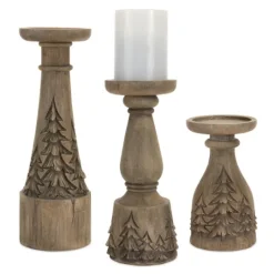 Kirkland's Home Winter Forest Candle Holders, Set Of 3- Candle Holders