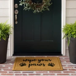 Kirkland's Home Wipe Your Paws Welcome Mat- Doormats