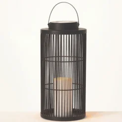 Kirkland's Home Wire Lantern With Solar Powered Led Candle- Lanterns