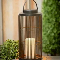 Kirkland's Home Wire Lantern With Solar Powered Led Candle- Lanterns