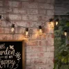 Kirkland's Home Wire Round Cage Solar Outdoor String Lights- Outdoor Lighting