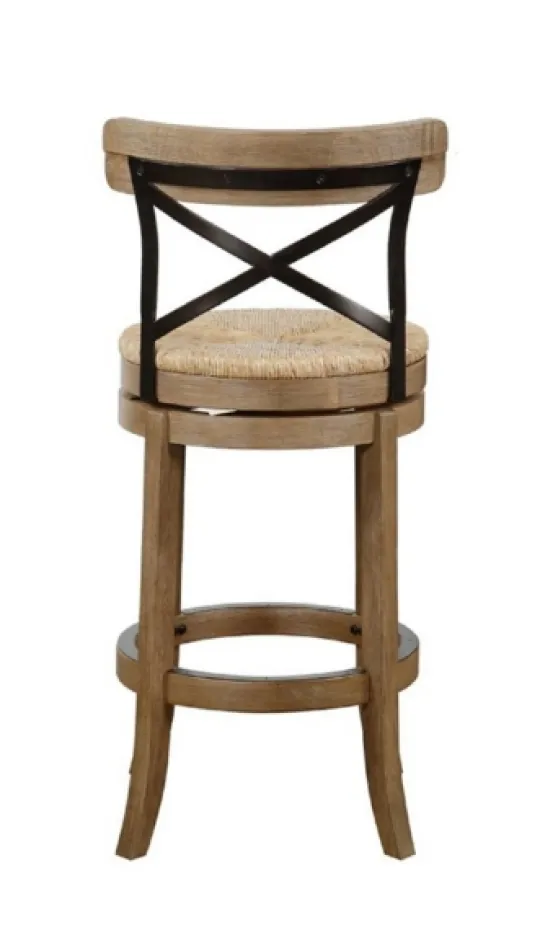 Kirkland's Home Wirebrushed Wheat Woven Swivel Bar Stool- Bar Stools & Counter Height Stools
