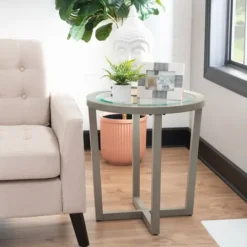Kirkland's Home Wood & Glass Top 3-Pc. Table Set- Coffee Tables