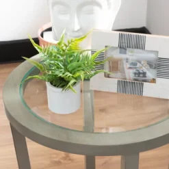 Kirkland's Home Wood & Glass Top 3-Pc. Table Set- Coffee Tables