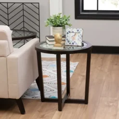 Kirkland's Home Wood & Glass Top 3-Pc. Table Set- Coffee Tables