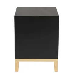 Kirkland's Home Wood & Gold Accent 2-Drawer Nightstand- Nightstands