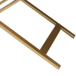 Kirkland's Home Wood & Gold X-Base Nightstand- Nightstands