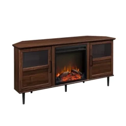 Kirkland's Home Wood Alcove Doors Led Fireplace Media Cabinet- Tv Stands & Media Consoles