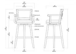 Kirkland's Home Wood And Faux Leather Swivel Bar Stool- Bar Stools & Counter Height Stools