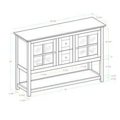 Kirkland's Home Wood And Glass Buffet Cabinet- Cabinets & Sideboards