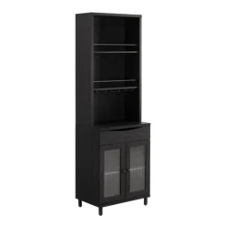 Kirkland's Home Wood And Glass 2-Door Bar Cabinet- Kitchen Islands & Bar Carts