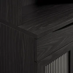 Kirkland's Home Wood And Glass 2-Door Bar Cabinet- Kitchen Islands & Bar Carts