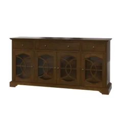 Kirkland's Home Wood And Glass 4-Door Media Cabinet- Tv Stands & Media Consoles