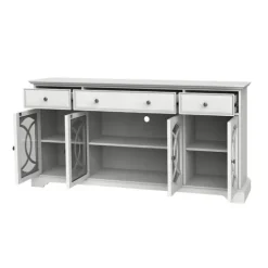 Kirkland's Home Wood And Glass 4-Door Media Cabinet- Tv Stands & Media Consoles