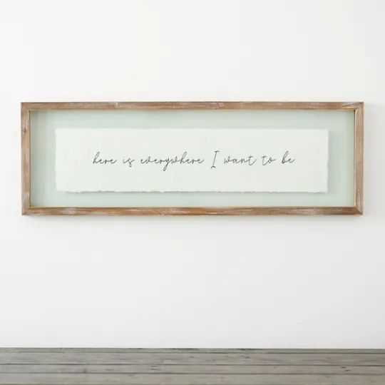 Kirkland's Home Wood And Glass Everywhere I Want To Be Plaque- Wall Quotes & Signs
