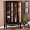 Kirkland's Home Wood And Glass 8-Shelf Cabinet- Cabinets & Sideboards
