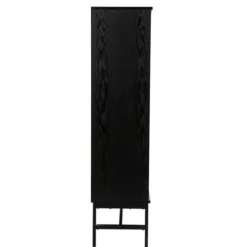 Kirkland's Home Wood And Glass 8-Shelf Cabinet- Cabinets & Sideboards