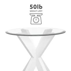 Kirkland's Home Wood And Glass Top X-Base Accent Table- Accent & End Tables