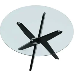 Kirkland's Home Wood And Glass X-Base Dining Table- Dining Tables