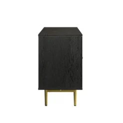 Kirkland's Home Wood And Gold Paneled 2-Door Tv Stand- Tv Stands & Media Consoles