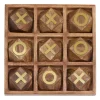 Kirkland's Home Wood And Gold Tic Tac Toe Game Set- Decorative Accents