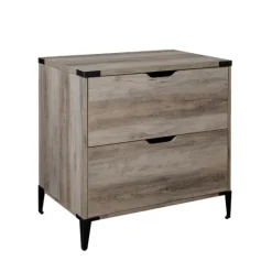 Kirkland's Home Wood And Iron Accent Filing Cabinet- Office Furniture