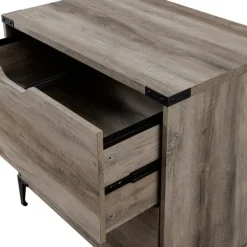 Kirkland's Home Wood And Iron Accent Filing Cabinet- Office Furniture