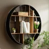 Kirkland's Home Wood And Iron Bicycle Wheel Shelf- Shelves