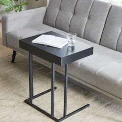 Kirkland's Home Wood And Metal C-Frame Accent Table- Accent & End Tables