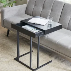 Kirkland's Home Wood And Metal C-Frame Accent Table- Accent & End Tables