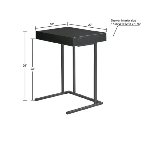 Kirkland's Home Wood And Metal C-Frame Accent Table- Accent & End Tables