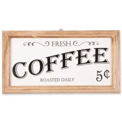 Kirkland's Home Wood And Metal Coffee Framed Plaque- Wall Quotes & Signs