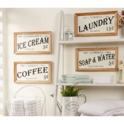 Kirkland's Home Wood And Metal Coffee Framed Plaque- Wall Quotes & Signs